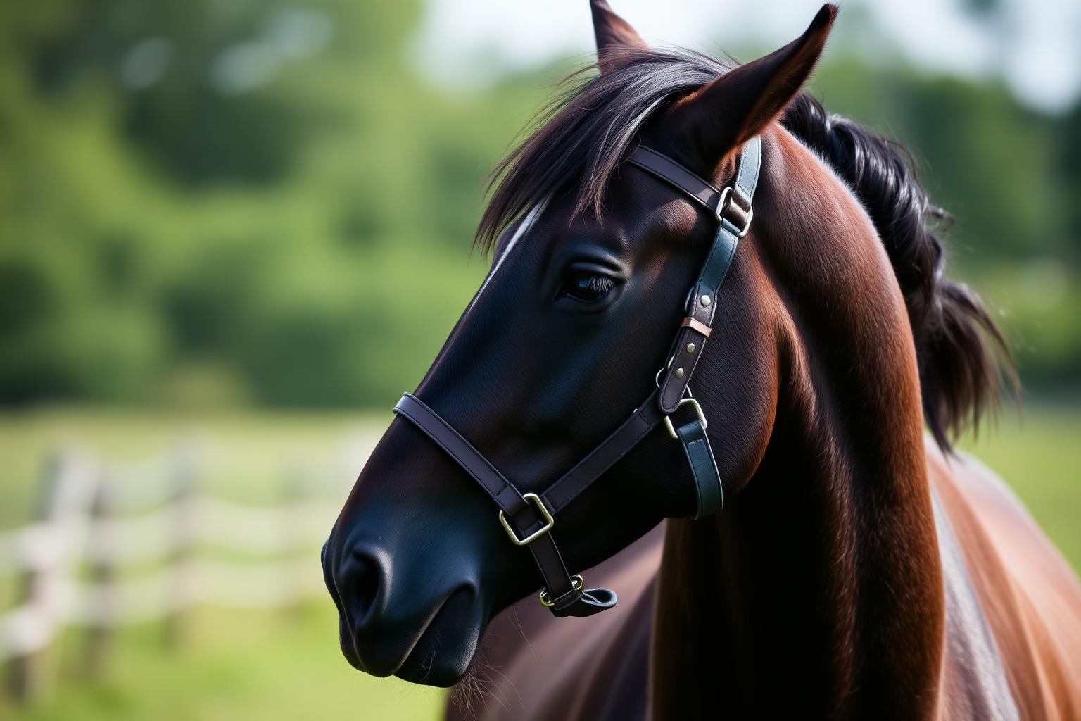 Dark bay horse